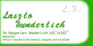 laszlo wunderlich business card